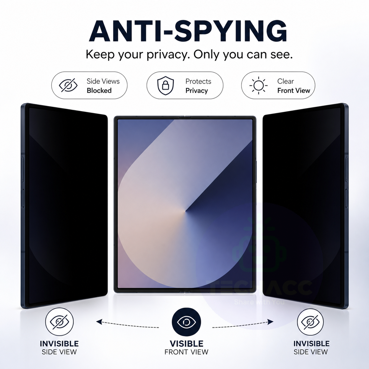 For Samsung Galaxy Z Flip 8 Anti-Spy Privacy Screen Protector - image 3