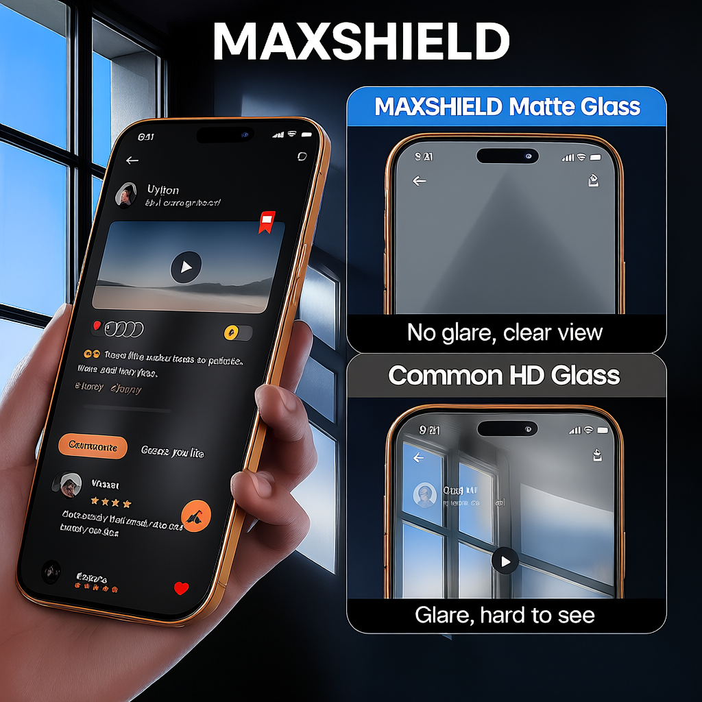 MAXSHIELD Matte Glass Screen Protector for iPhone 18 Pro / Pro Max - 1 or 2 Pack
