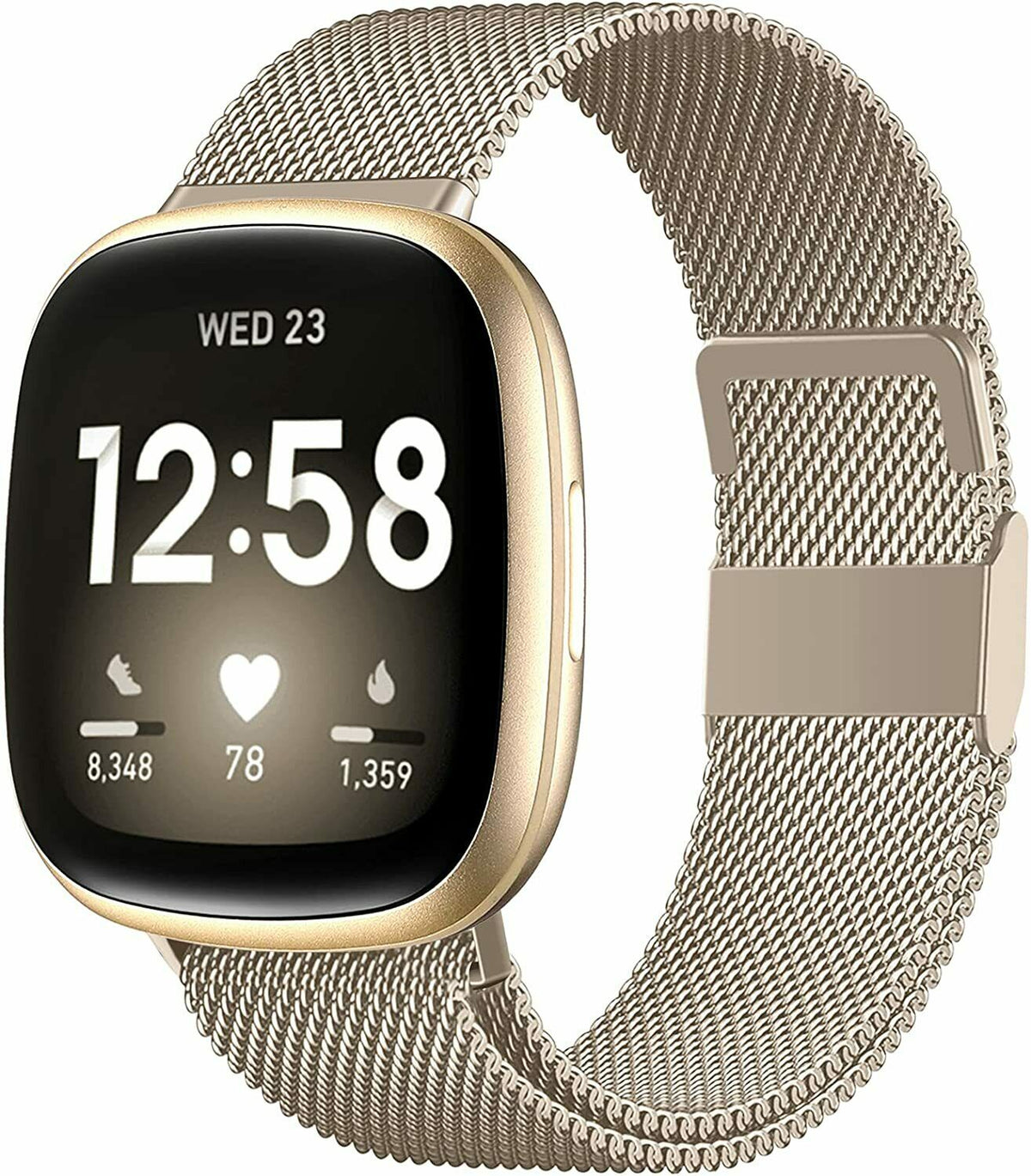 For Fitbit Versa 2 3 Lite Milanese Stainless Magnetic Smart Watch Band WristBand – clean white background main image