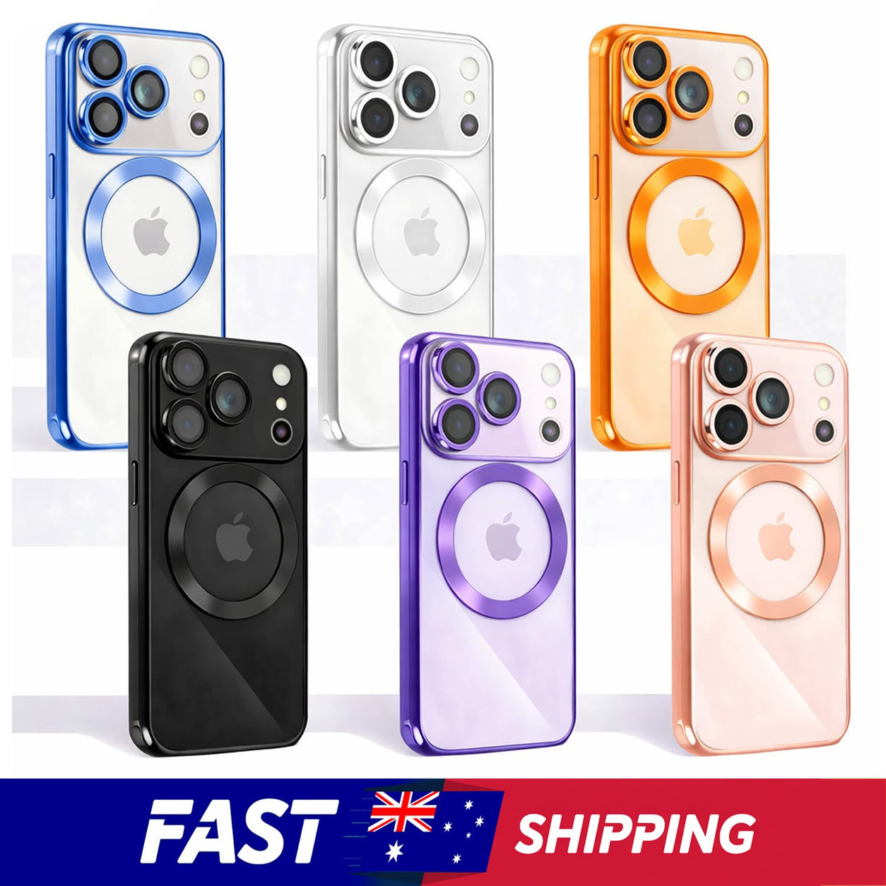 For iPhone 17 / 17 Air / 17 Pro / 17 Pro Max Clear Plating Magnetic Luxury Case - image 2