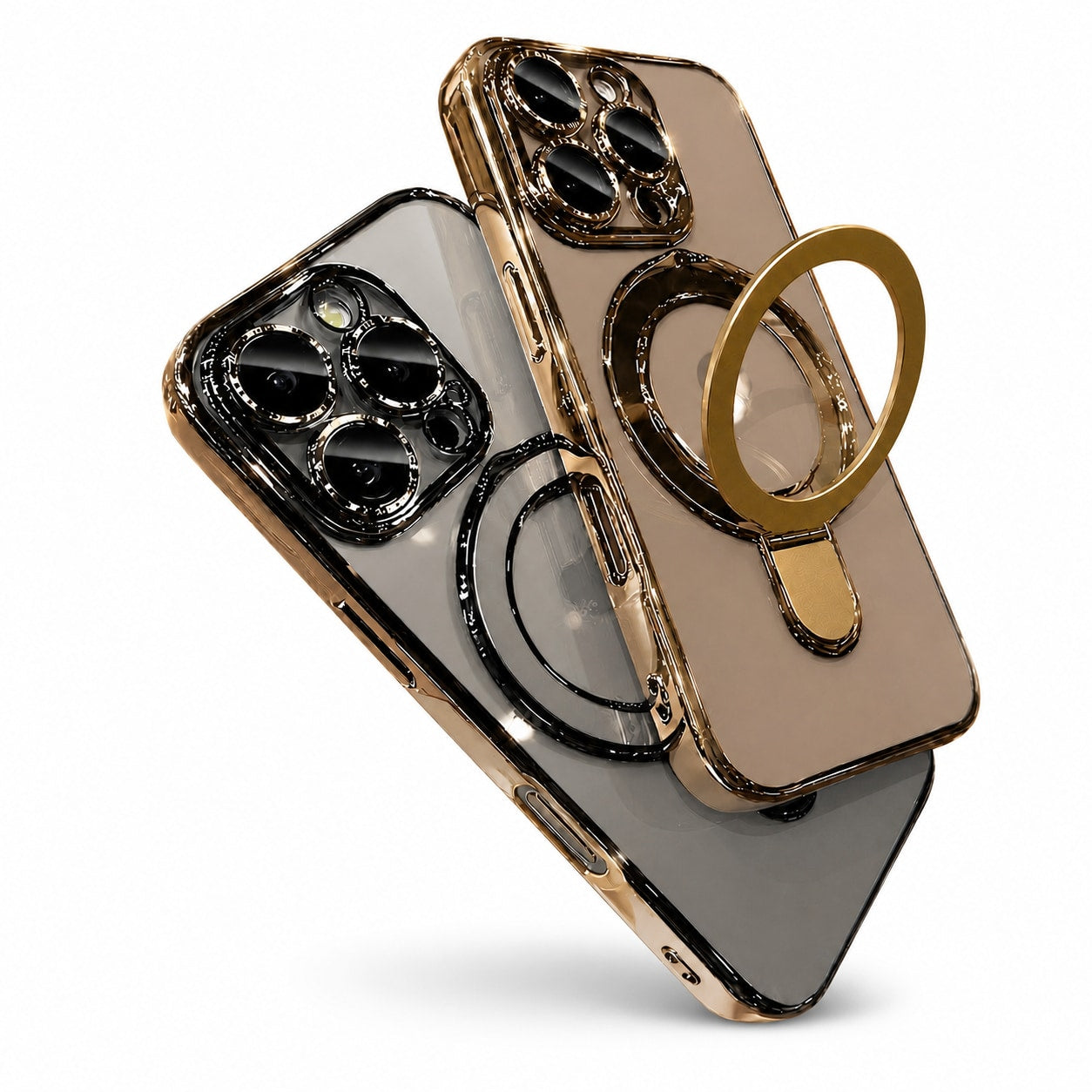 For iPhone 16 Series Magnetic MagSafe Ring Stand Shockproof Case - main image