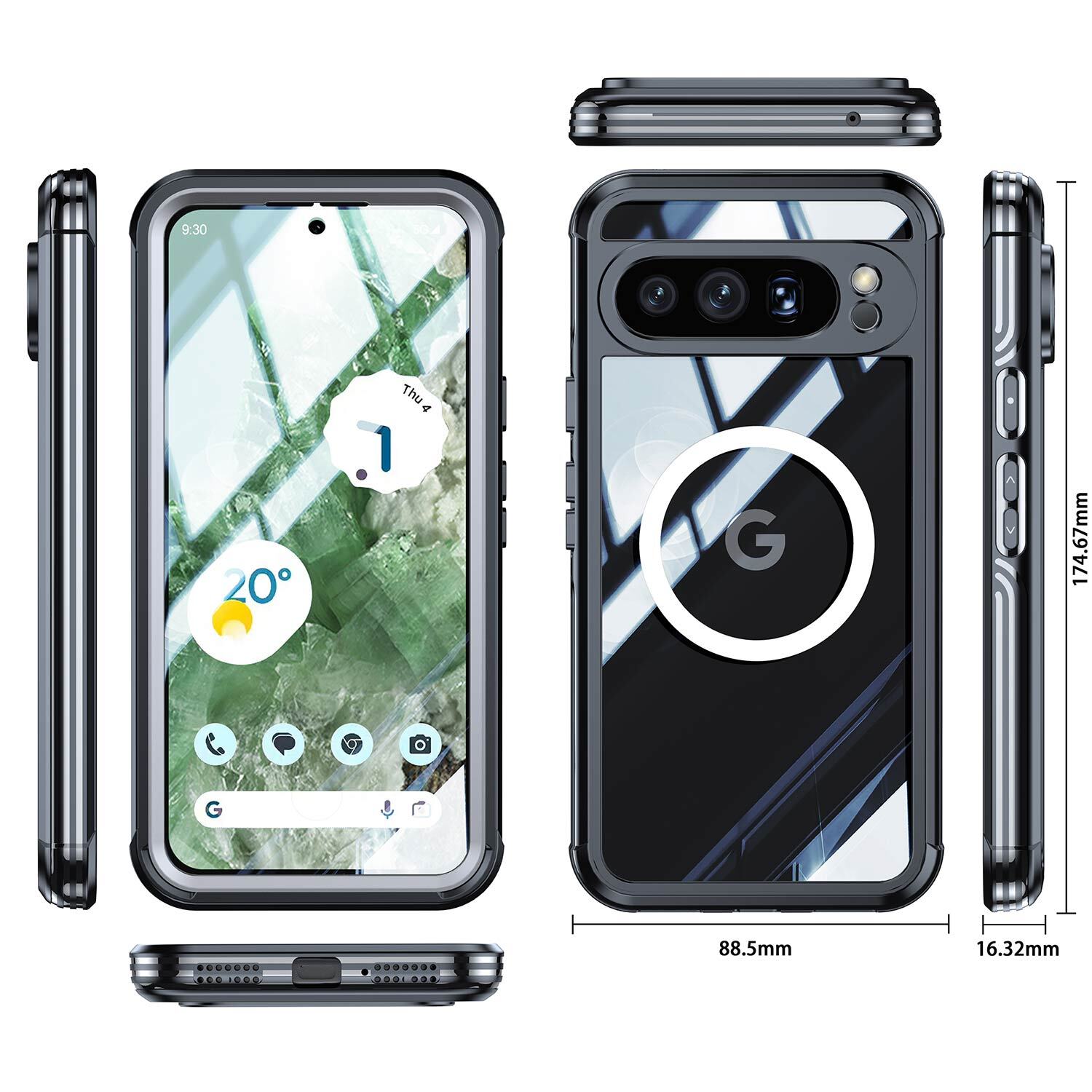 For Google Pixel 10 /10 Pro/10 Pro XL Magsafe Heavy Duty Shockproof 360 Full Body Case