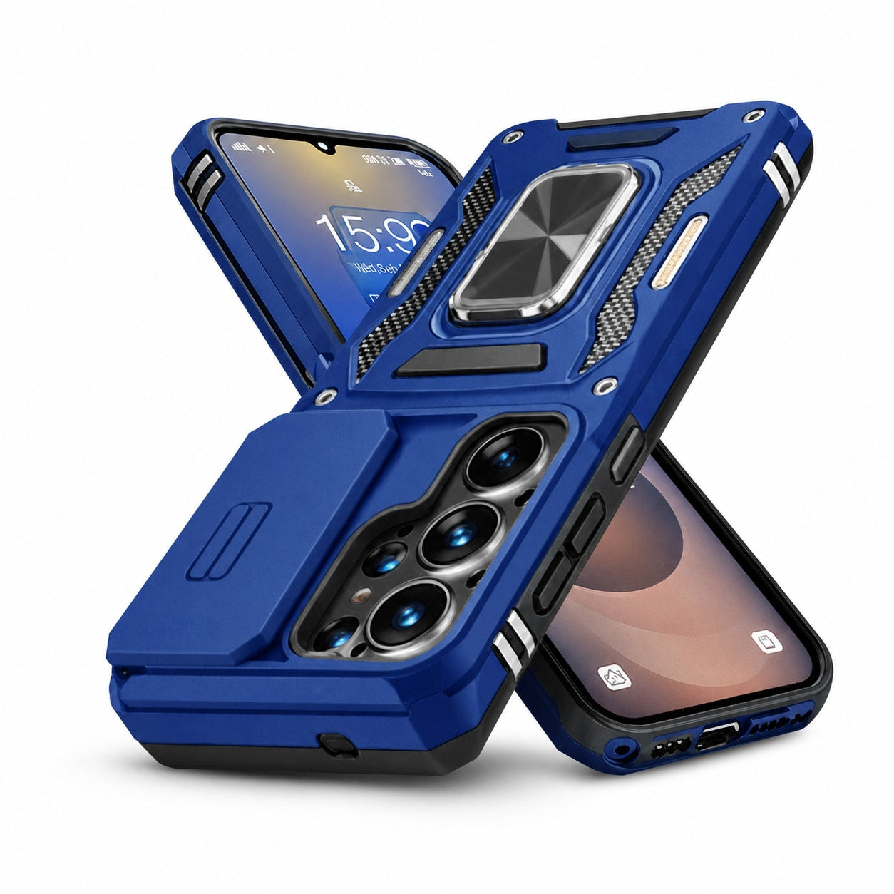 For Samsung Galaxy S25 Series Shockproof Magnetic Ring Kickstand Case - main image