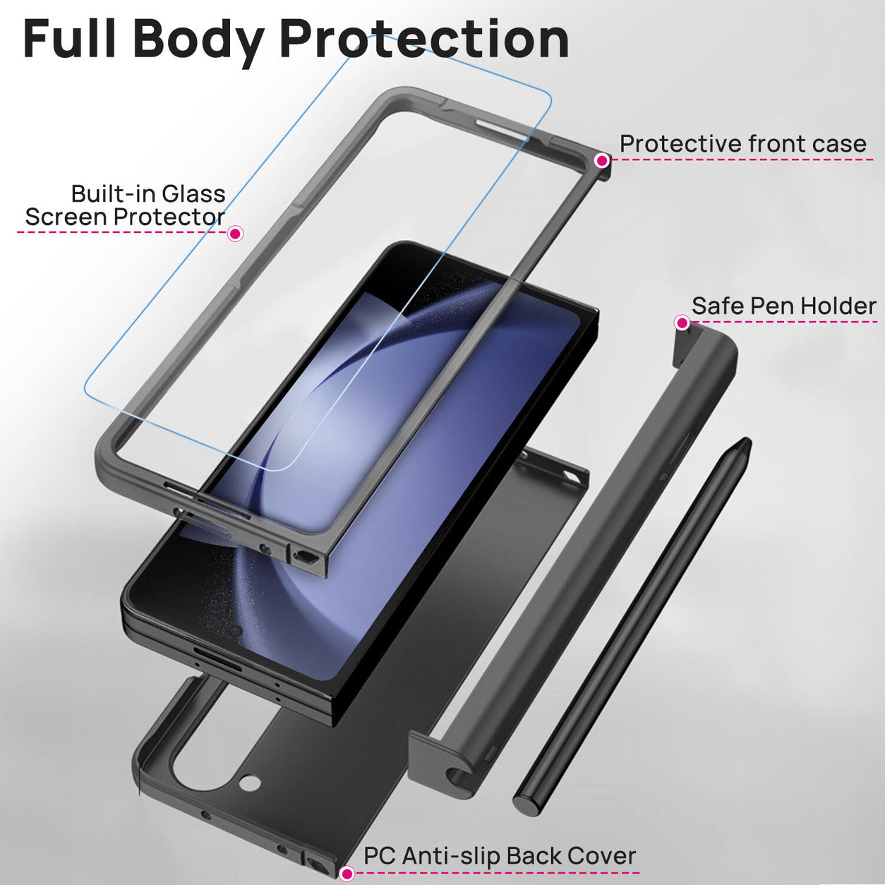 Rugged Full Protection Case with S Pen Holder for Samsung Galaxy Z Fold 8 & Z Fold 8 Ultra - image 3