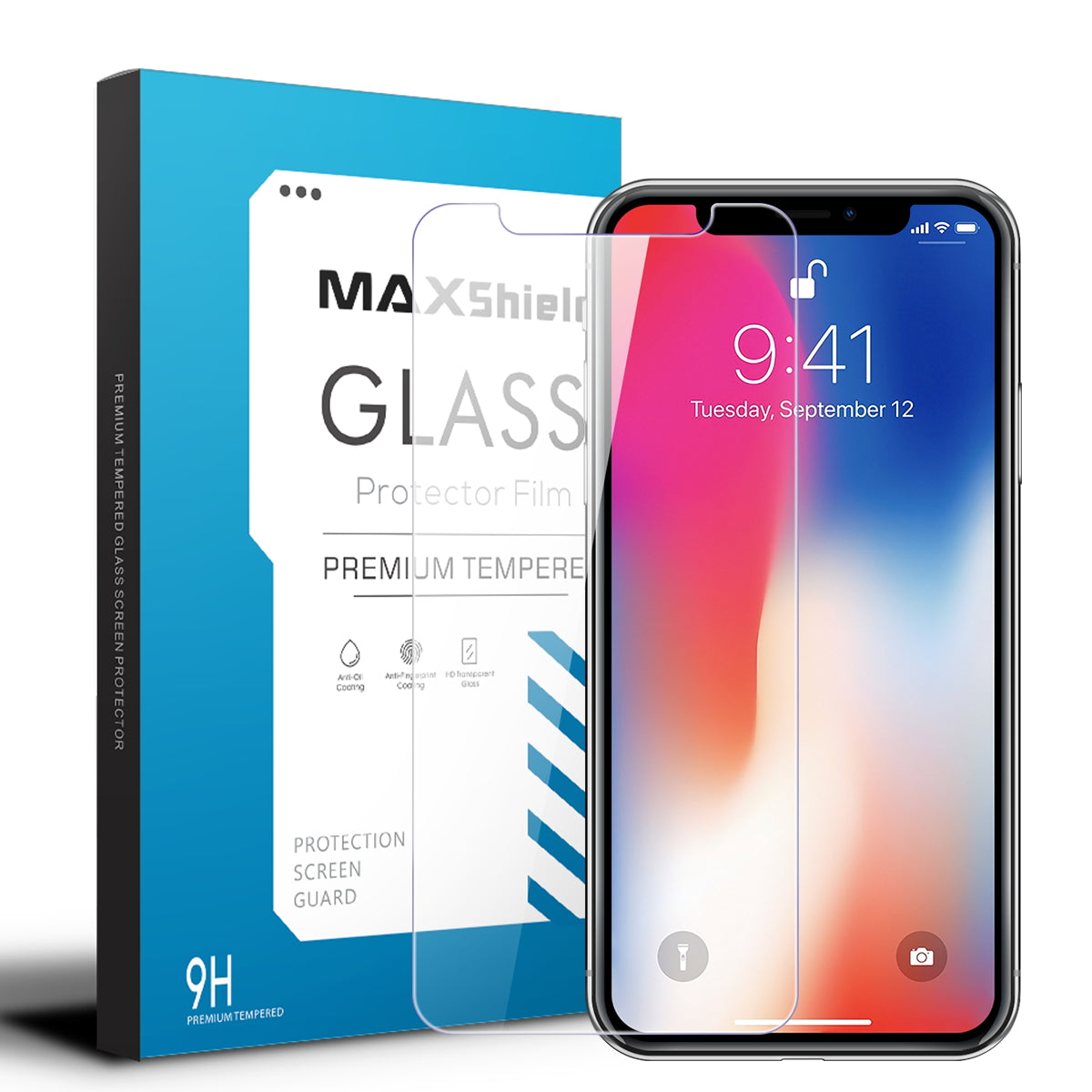 MaxShield Privacy AntiSpy Glass Screen Protector For Apple iPhone Xs