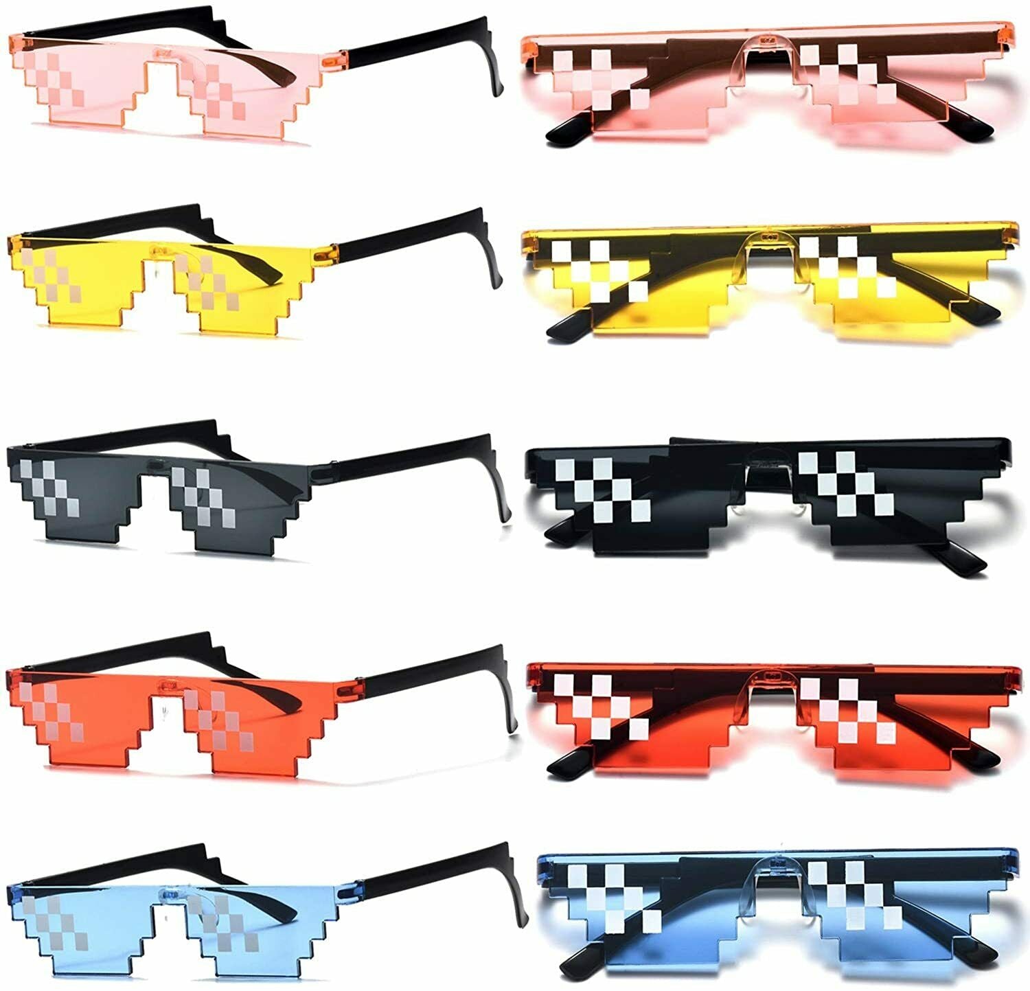 thug life goggles Thug Life Sunglasses With It 8 Bits Pixel Props Mosaic Fashion Goggles –  iCase(Casefactory)
