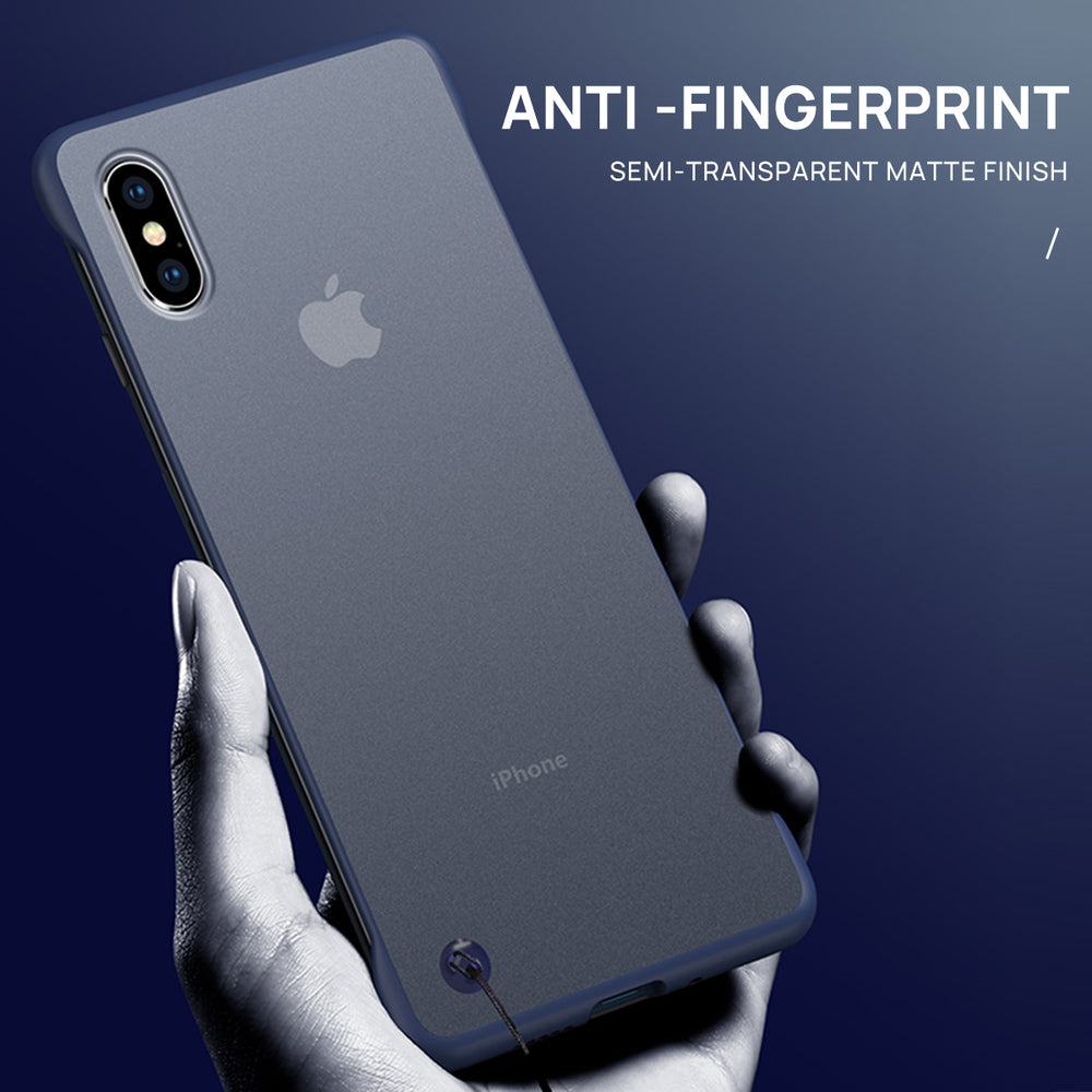 iPhone X Case Cover, Slim Matte Back Clear TPU ShockProof Bumper