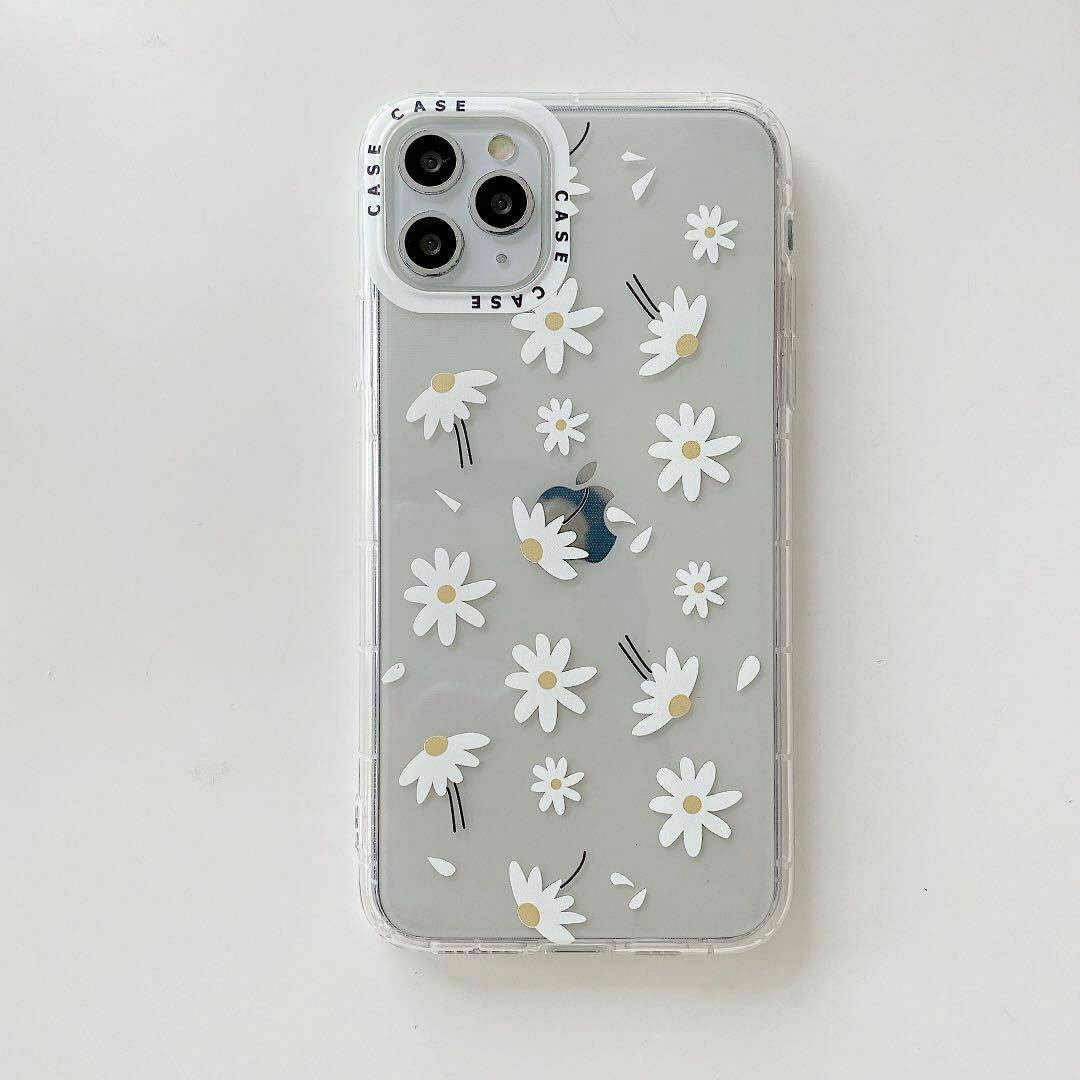 For iPhone 12 Pro Max Case Flower Pattern Silicone Clear Glitter Slim Soft Cover