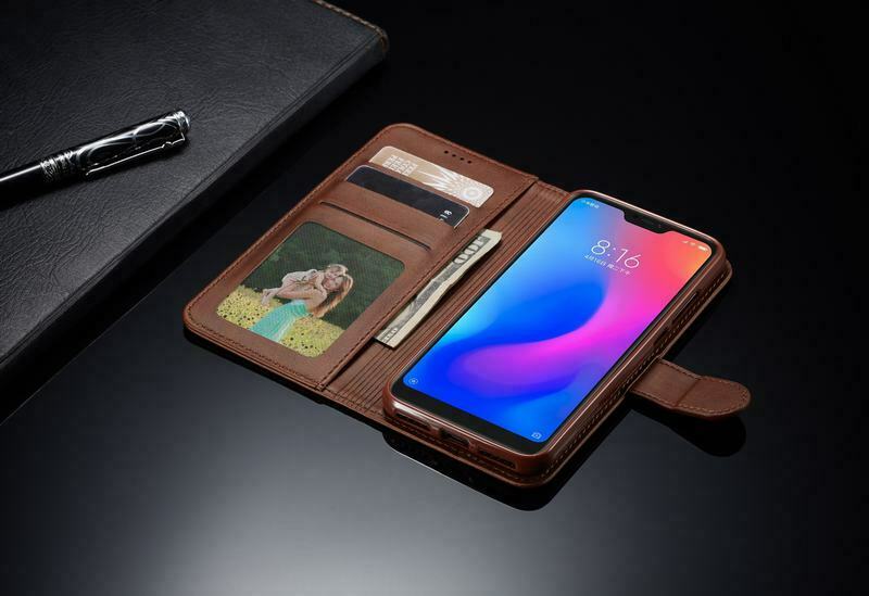 Samsung Galaxy A70 Wallet Leather Case Flip Magnetic Card Slot Cover-Black