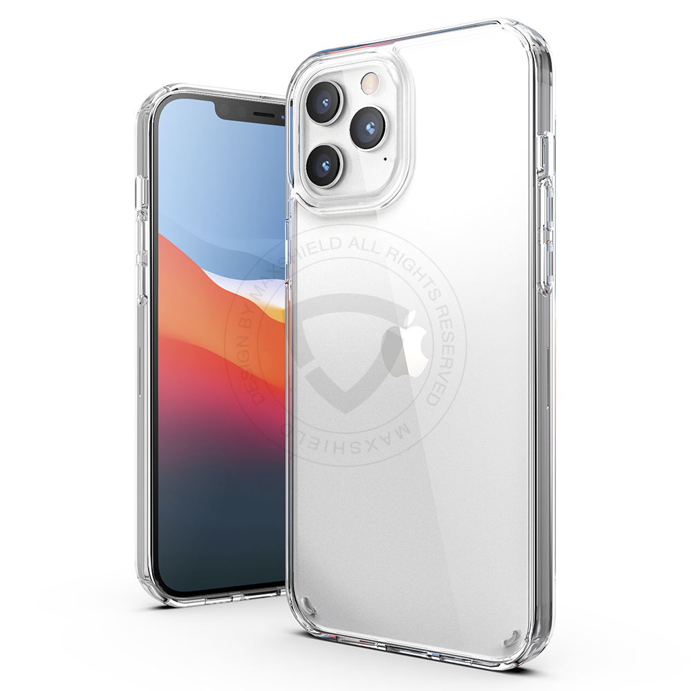 MAXSHIELD For iPhone 12 6.1 Inch Case Heavy Duty Shockproof Clear Slim Cover+Free Screen Protector