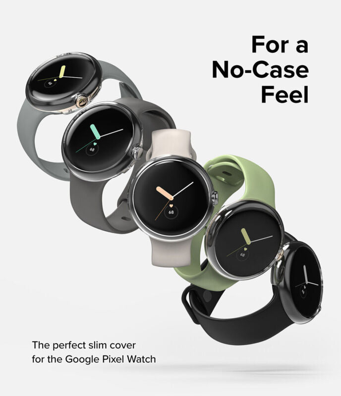 For Google Pixel Watch Case Shockproof Clear Hard Case Cover Screen Protector