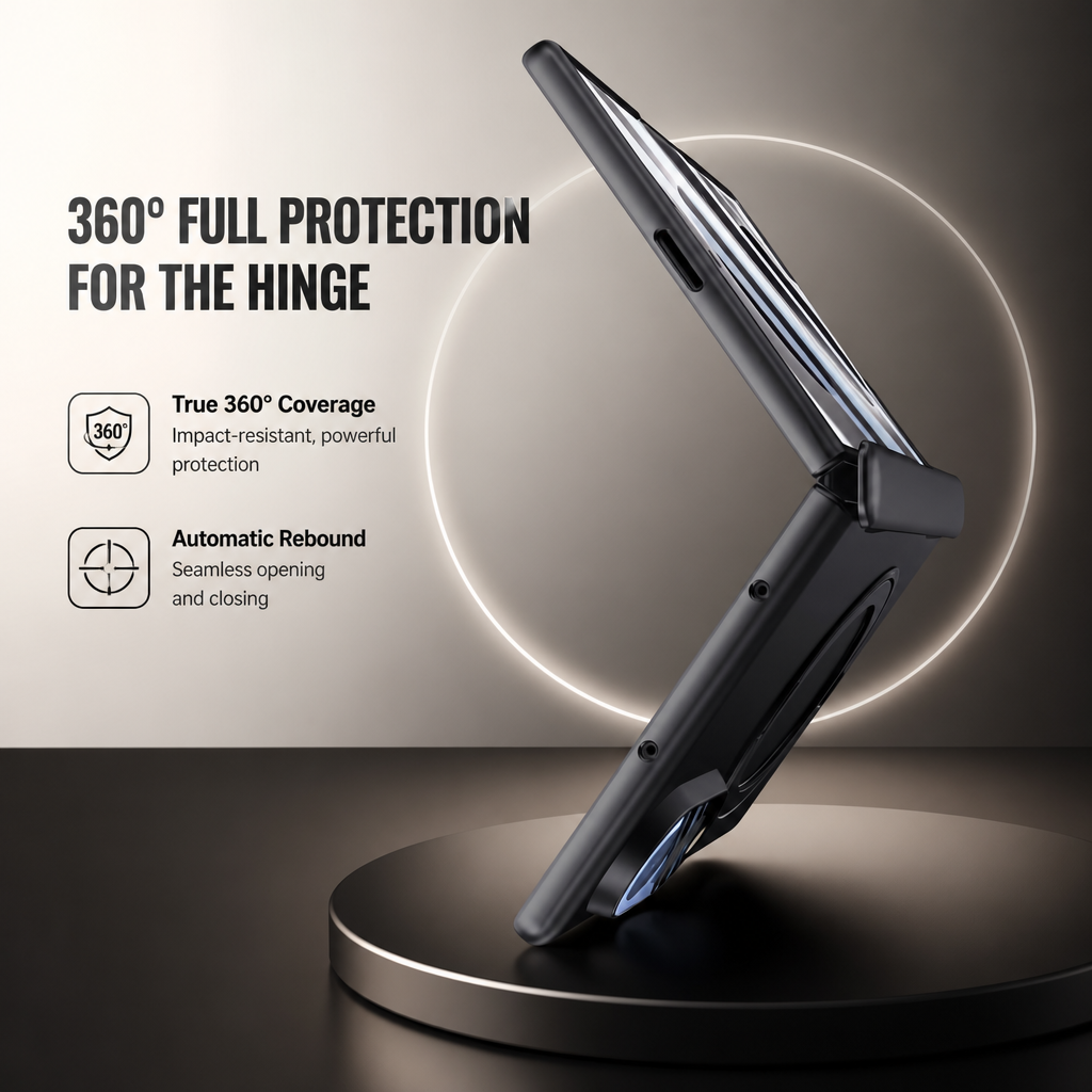 For Samsung Galaxy Z Flip 8 Clear Magnetic Ring Kickstand Shockproof Case - image 4