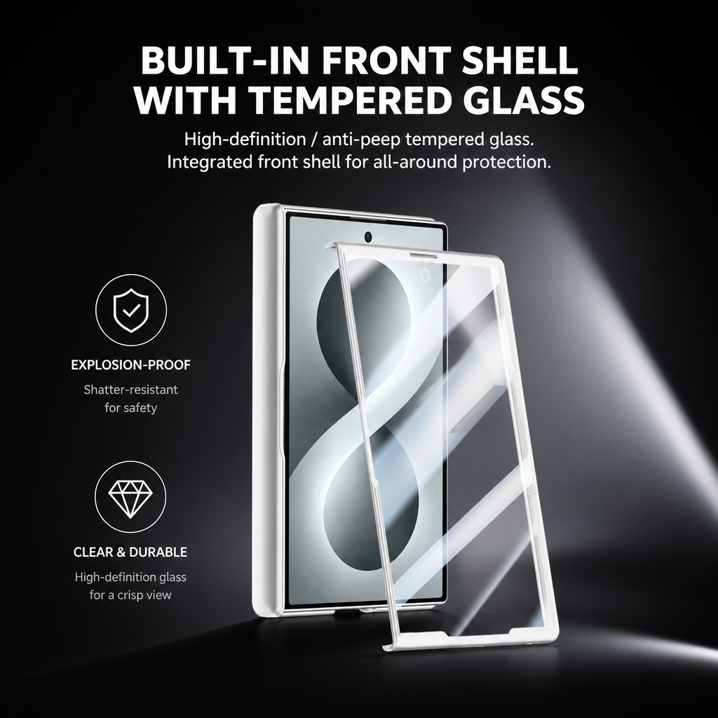 For Samsung Galaxy Z Fold 8 / Fold 8 Ultra Clear Magnetic Ring Kickstand Shockproof Case - image 3