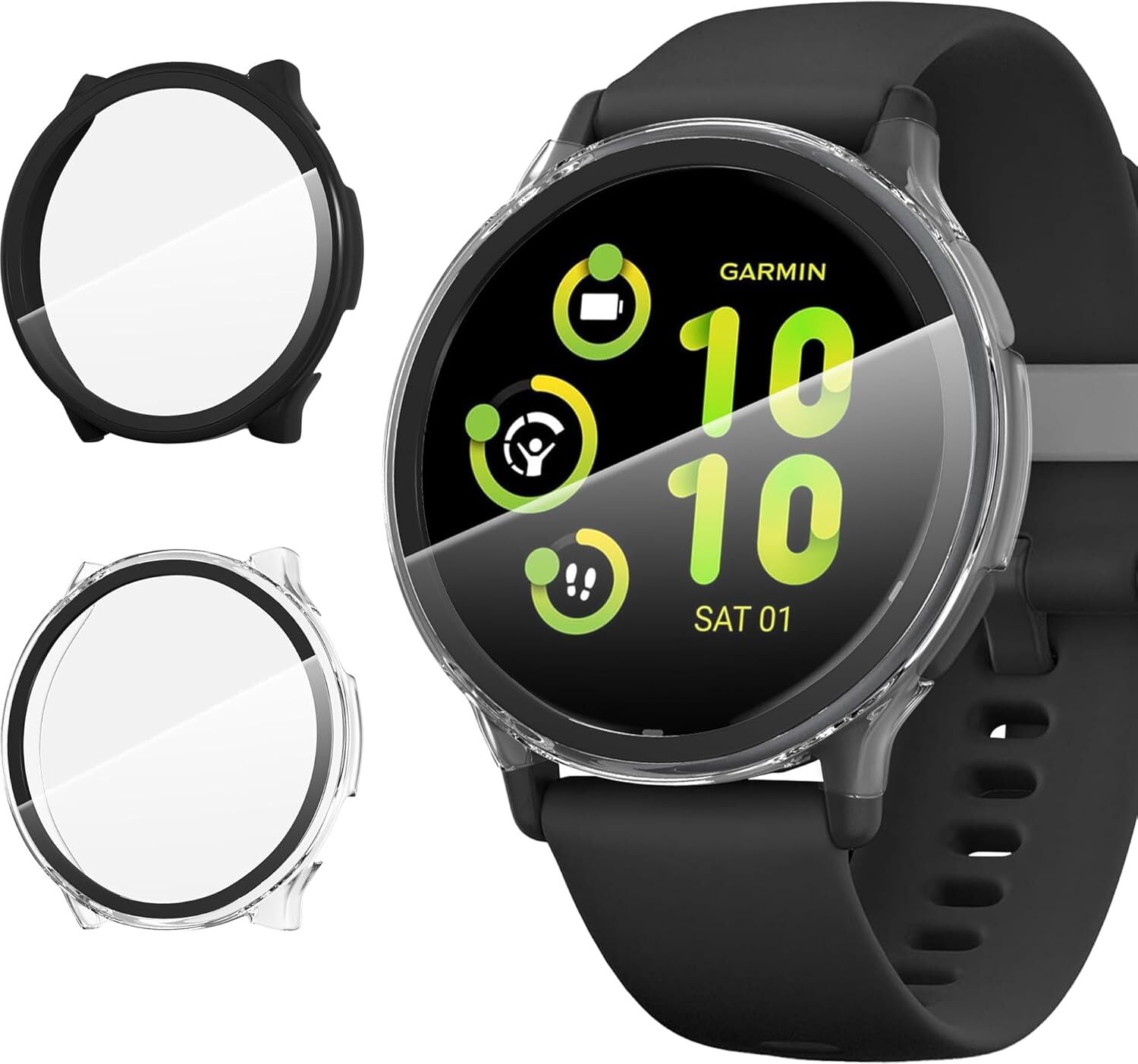 Full Glass Case Screen Protector for Garmin Venu and Vivoactive - image 2