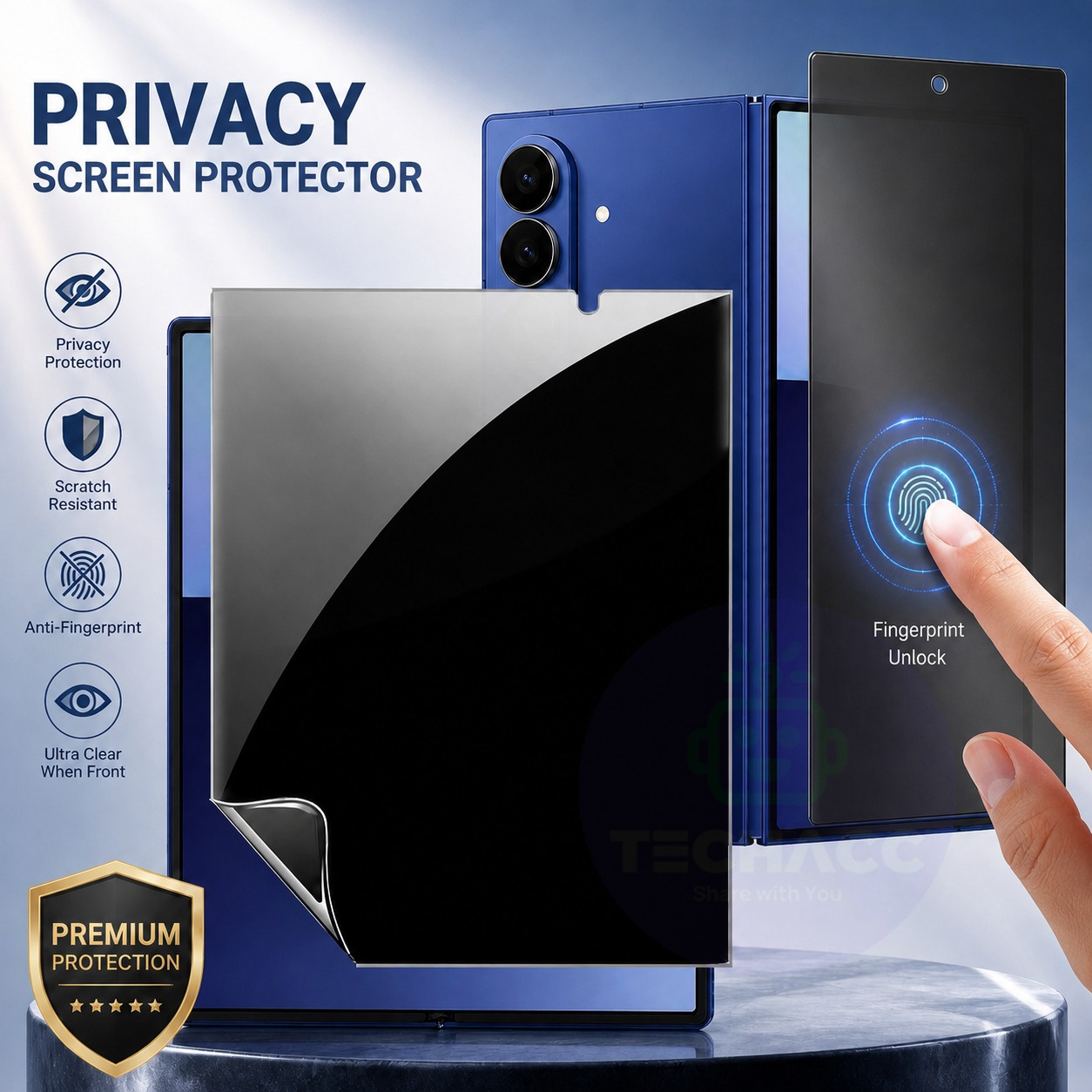 For Samsung Galaxy Z Fold 8 / Fold 8 Ultra Anti-Spy Privacy Screen Protector - image 2