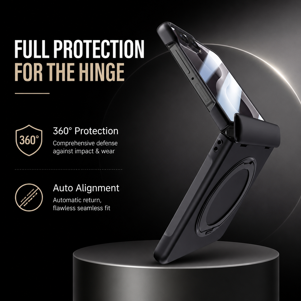 For Samsung Galaxy Z Flip 7 Magnetic Ring Stand Full Protection Case - image 4