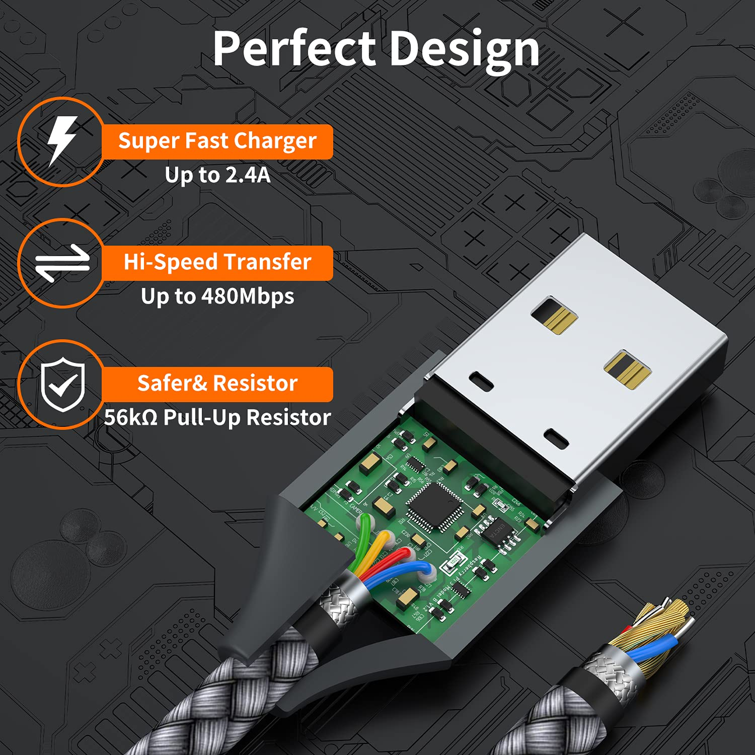 Mini USB Charging & Data Cable - image 5