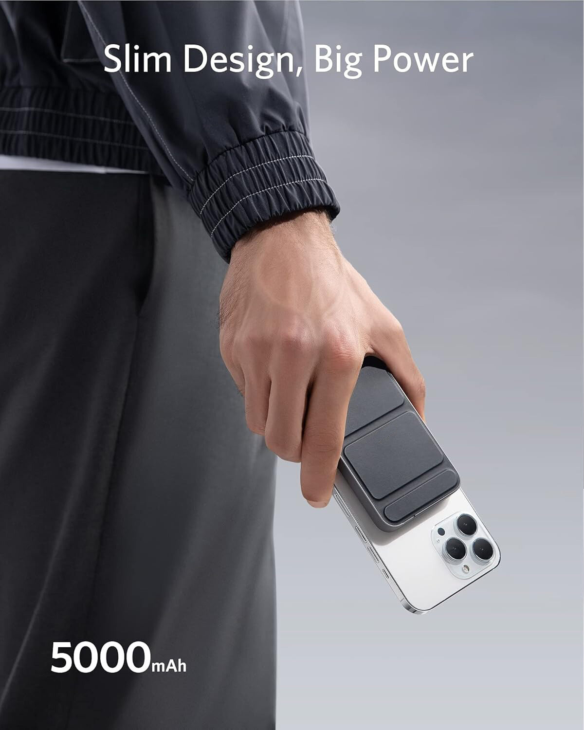 5000mAh Magnetic Power Bank with Stand - image 8