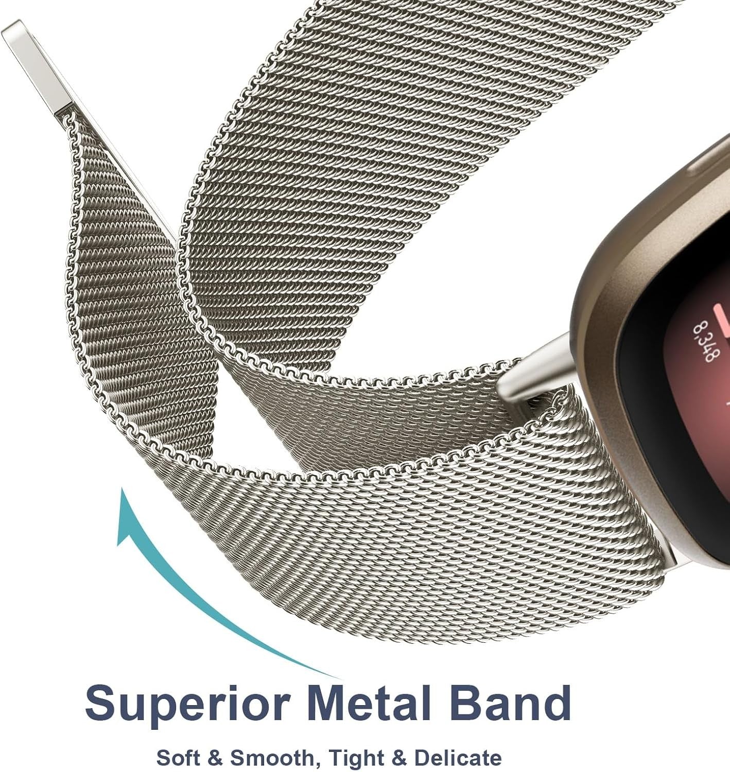 Sized Milanese Metal Band for Fitbit Versa and Sense - image 5