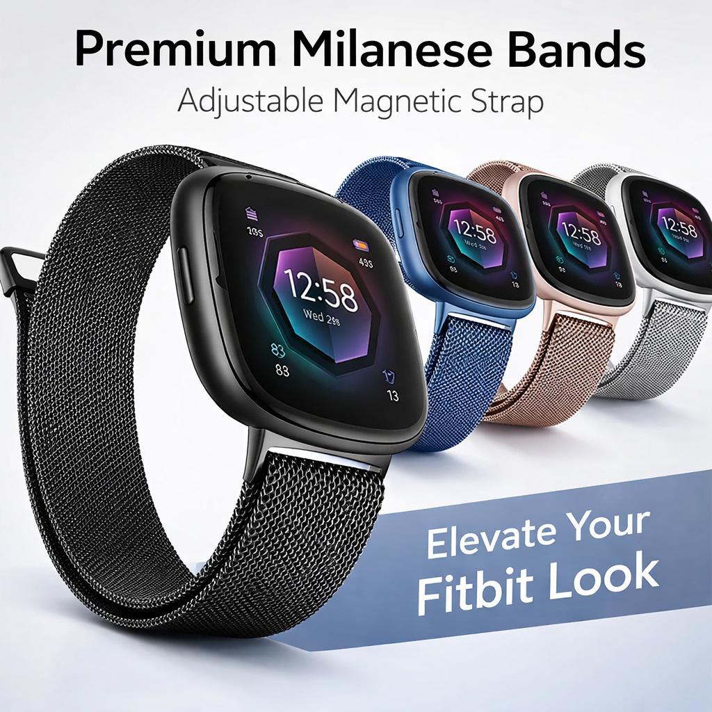 Sized Milanese Metal Band for Fitbit Versa and Sense - image 1