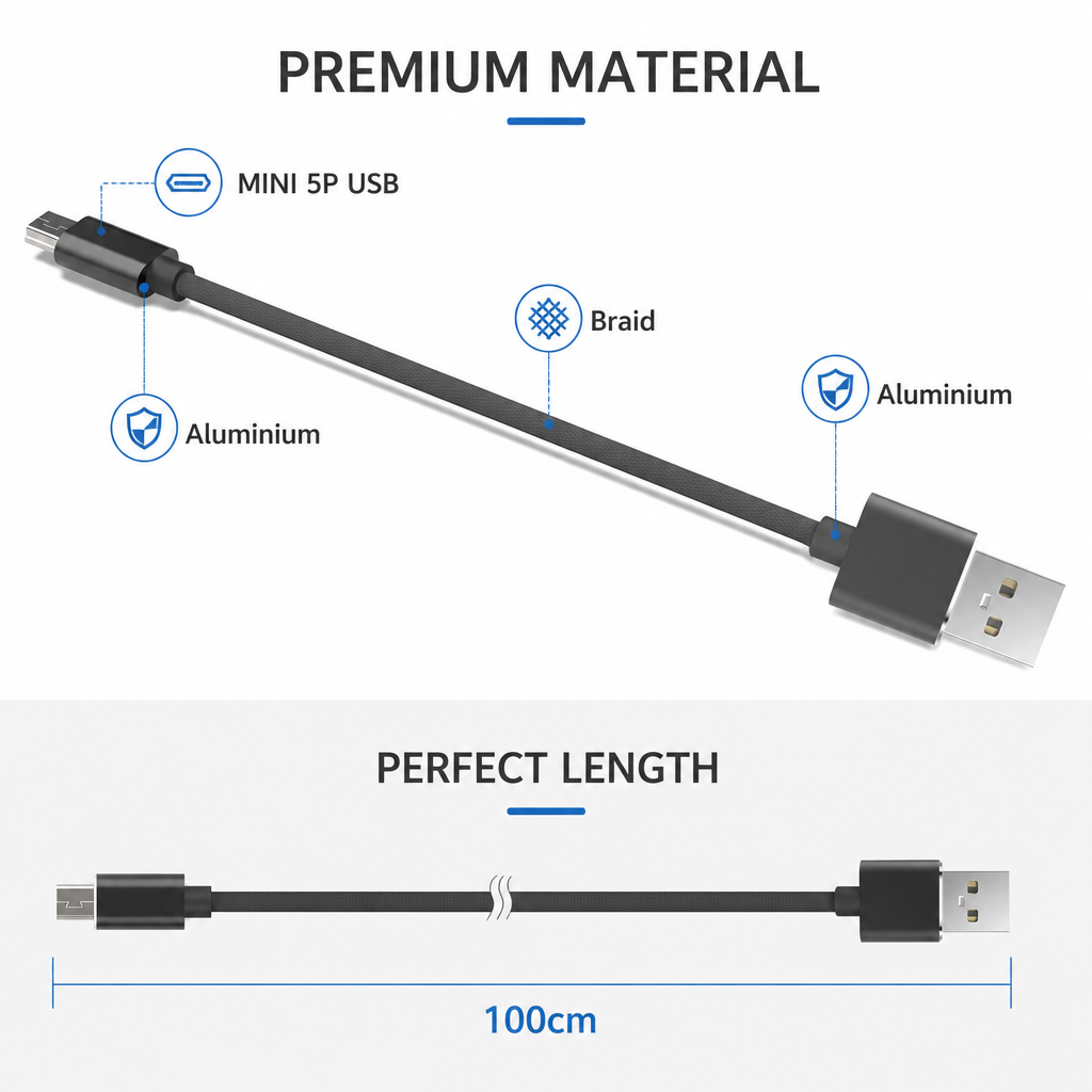 Mini USB Charging & Data Cable - image 4