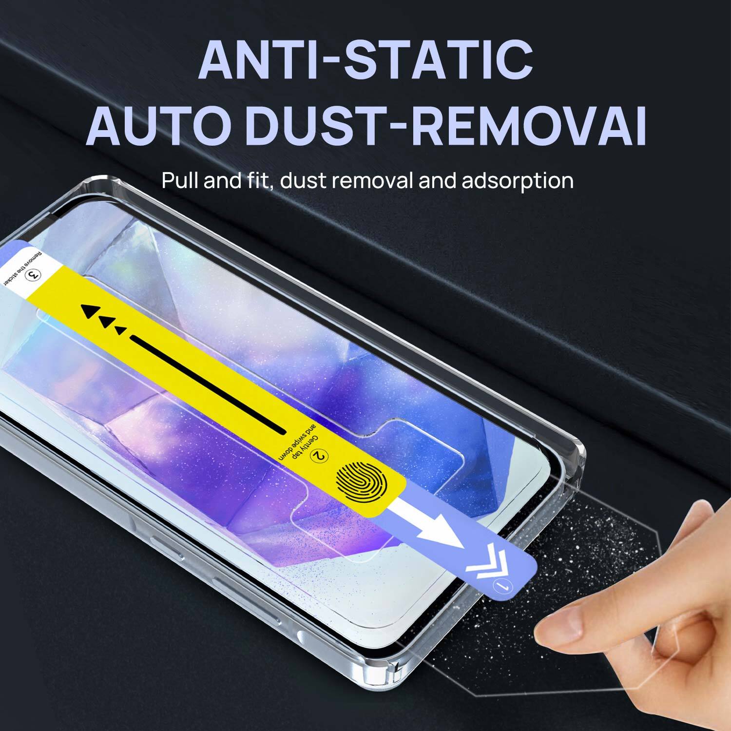For Samsung Galaxy A16 A17 A27 A36 A37 A56 A57 Easy-Install Glass Screen Protector - image 3