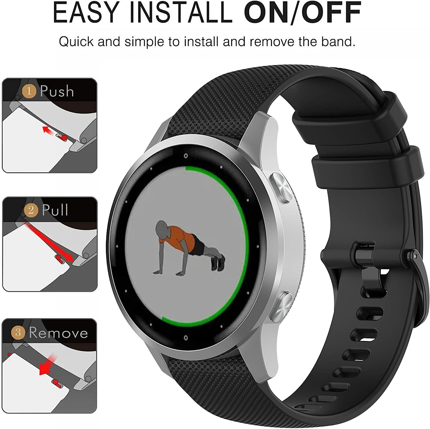 Replacement Wrist Band for Garmin Forerunner - image 3