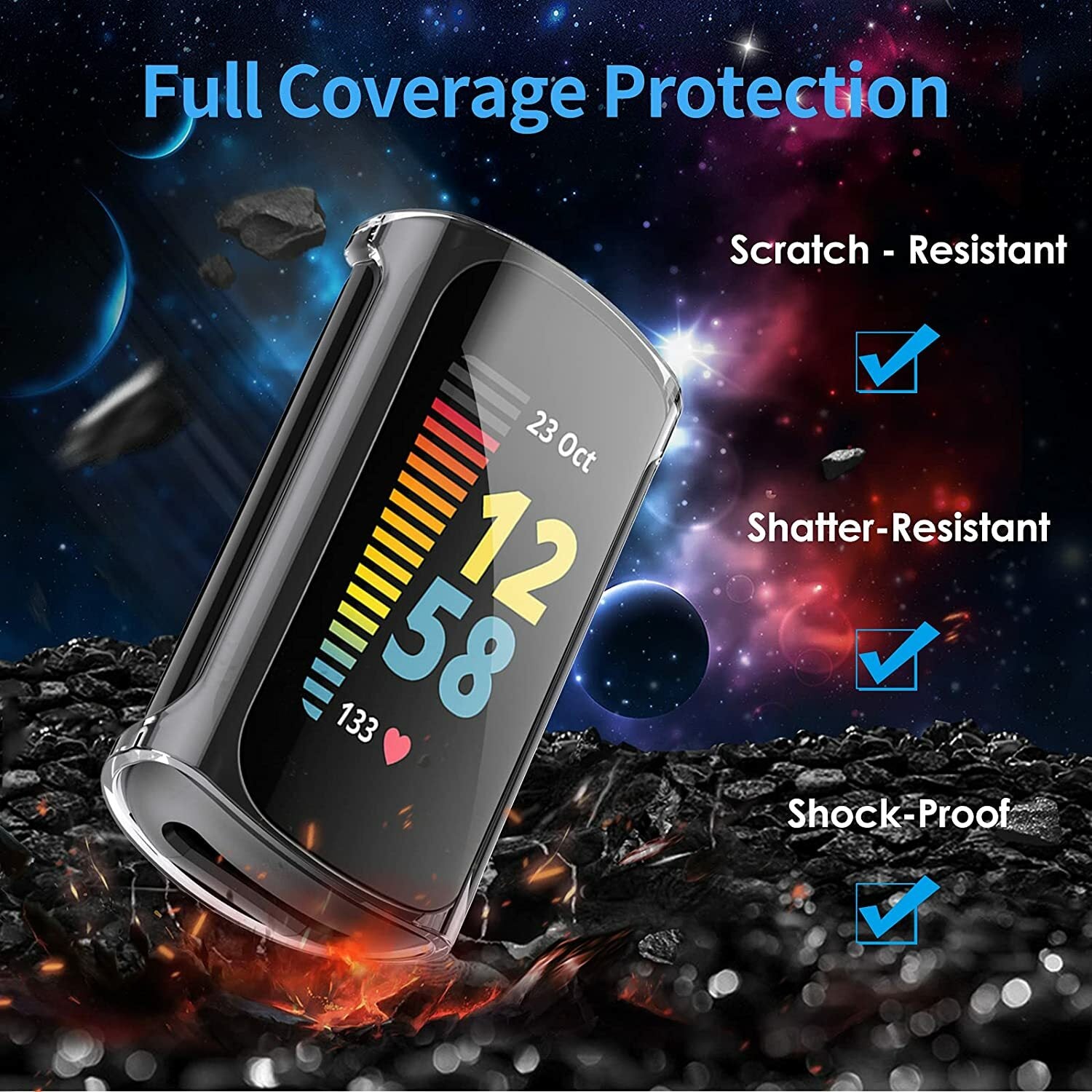 Full-Cover TPU Case Screen Protector for Fitbit Charge - image 2