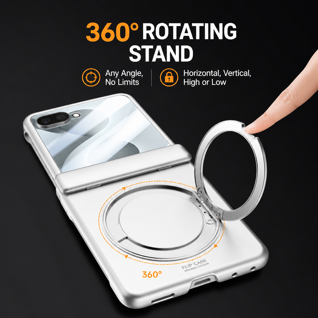 For Samsung Galaxy Z Flip 7 Magnetic Ring Stand Full Protection Case - image 3