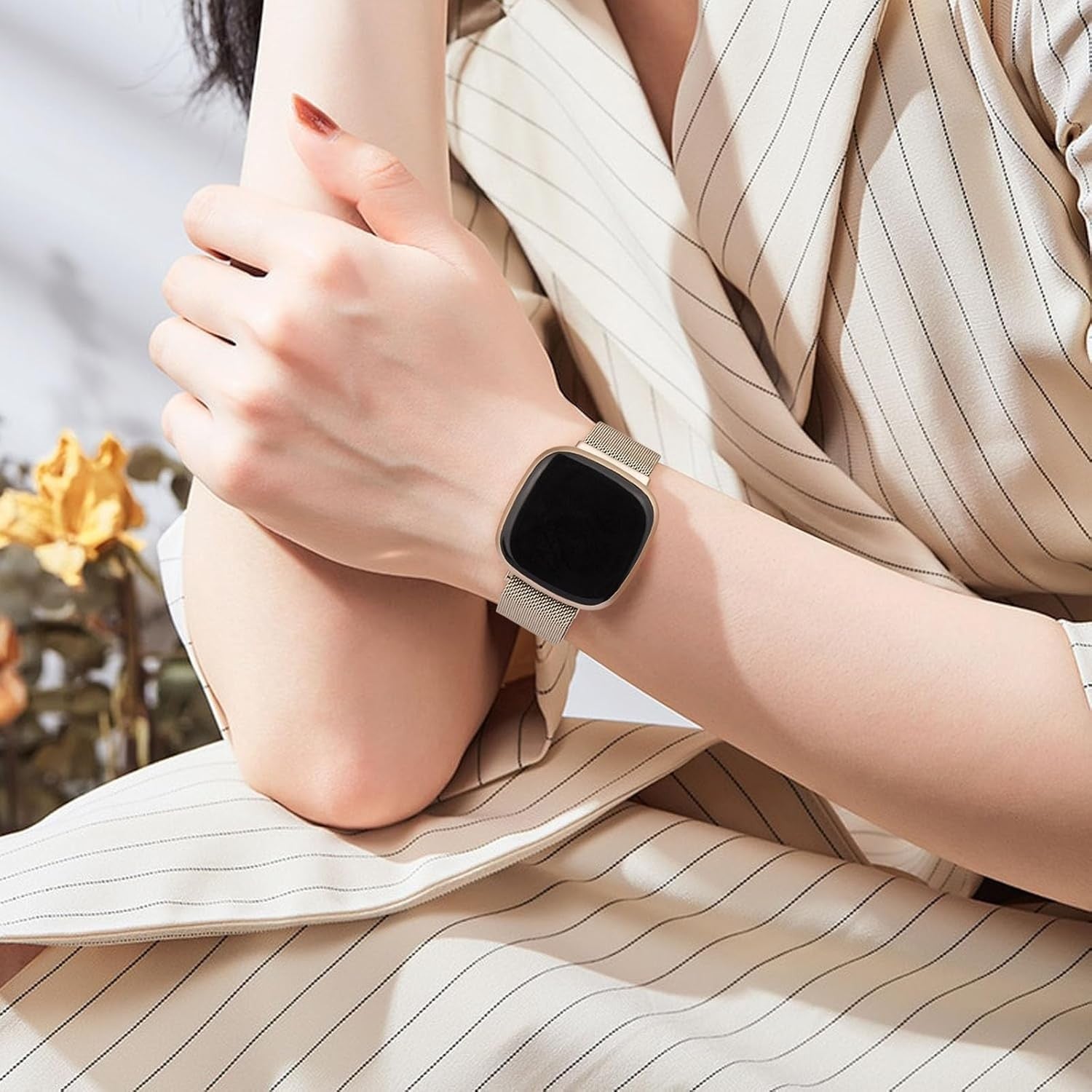 Sized Milanese Metal Band for Fitbit Versa and Sense - image 7