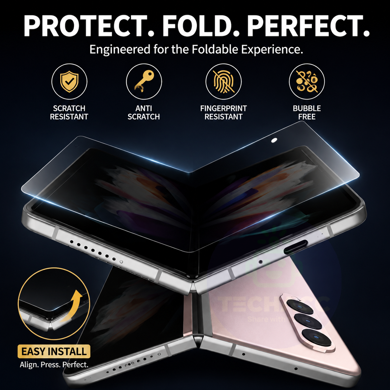 For Samsung Galaxy Z Fold 8 / Fold 8 Ultra Anti-Spy Privacy Screen Protector - image 7