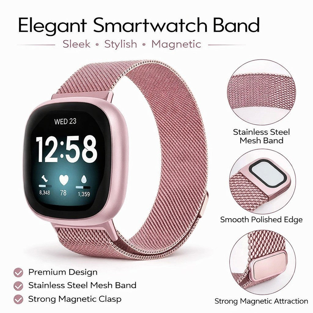 Sized Milanese Metal Band for Fitbit Versa and Sense - image 3