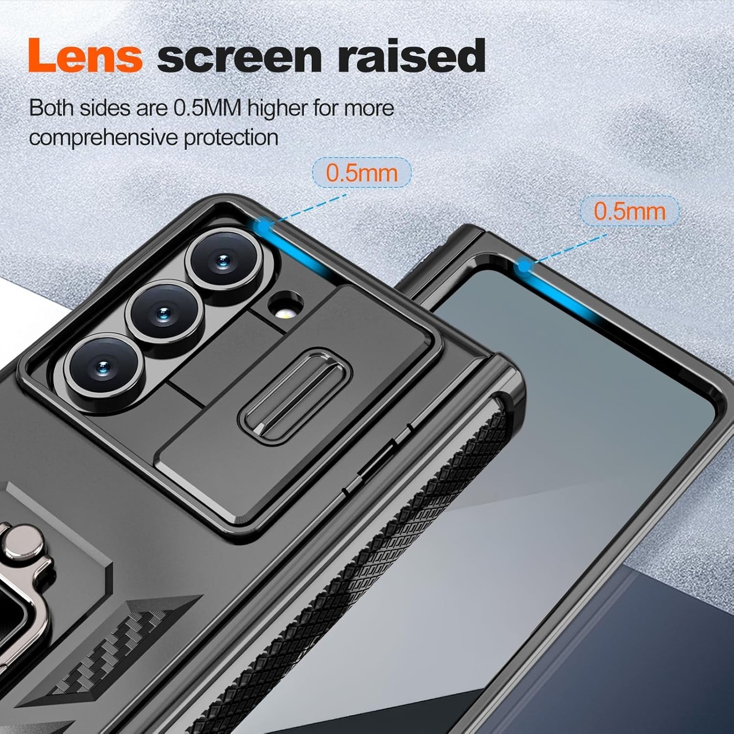 For Samsung Galaxy Z Fold 8 / Fold 8 Ultra Heavy Duty Ring Kickstand Shockproof Case - image 8
