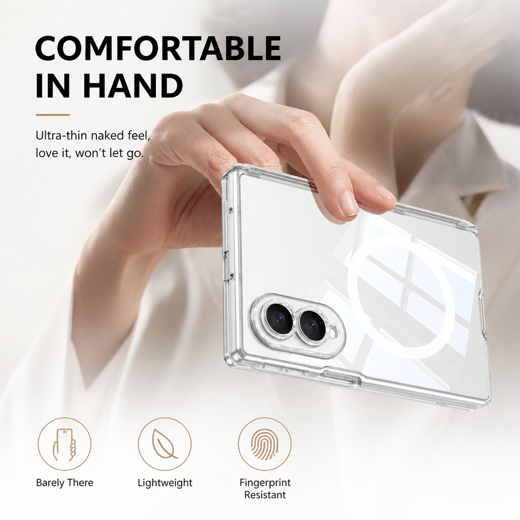For Samsung Galaxy Z Flip 8 Clear Magnetic Shockproof Case - image 6
