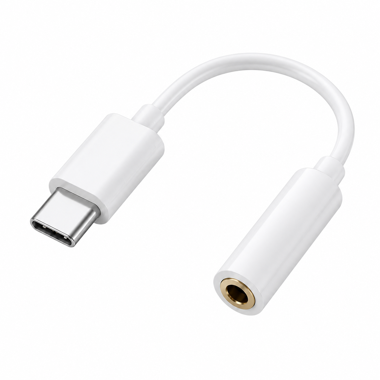 USB-C / iPhone to 3.5mm Audio Adapter – clean white background main image