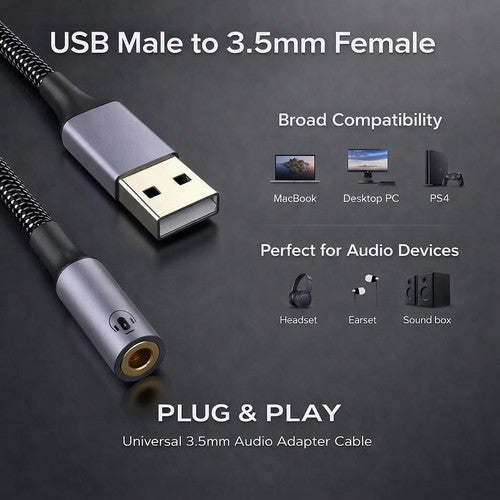 USB to 3.5mm Audio Adapter - image 2