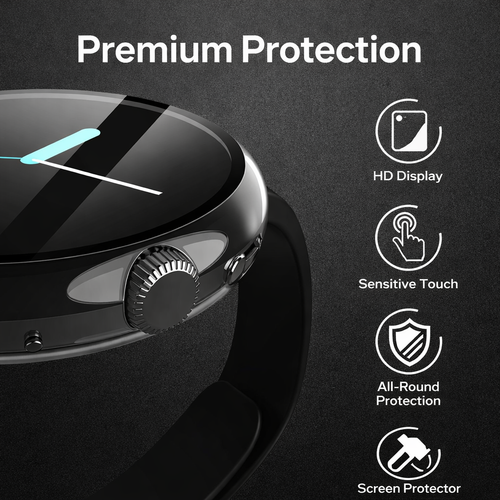 Clear Glass Case Screen Protector for Google Pixel Watch - image 2