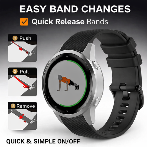 Silicone Replacement Band for Garmin Venu and Vivoactive - image 3