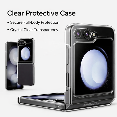 Clear 360° Protective Case & Screen Protector Set for Samsung Galaxy Z Flip 8 - image 6
