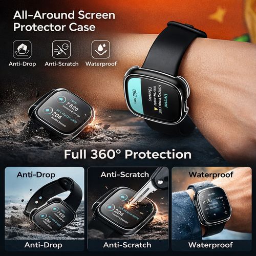 Glass Case Screen Protector for Fitbit Versa and Sense - image 4