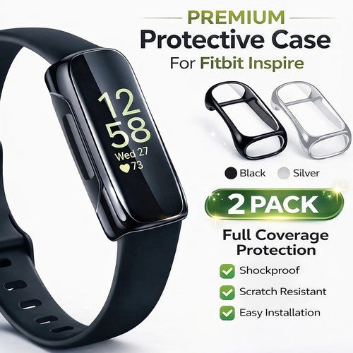 2 Pack Full-Cover TPU Case for Fitbit Inspire - image 1