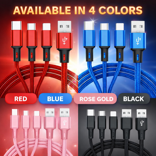 3-in-1 Multi Charging Cable – 2M & 3M - image 1