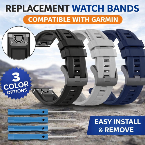 Sized Silicone Replacement Band for Garmin Fenix - image 1