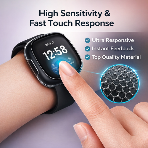 Glass Case Screen Protector for Fitbit Versa and Sense - image 6