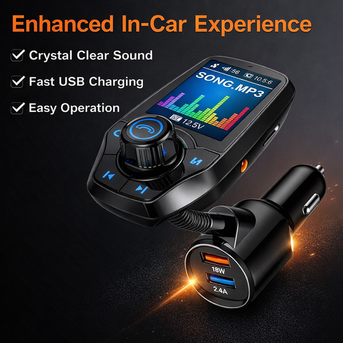 Bluetooth FM Transmitter & Car Charger - image 2