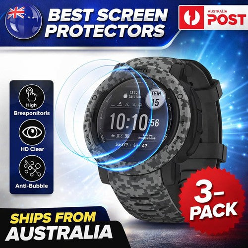 3 Pack Tempered Glass Screen Protector for Garmin Instinct - image 1