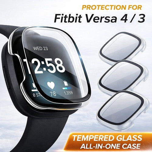 Glass Case Screen Protector for Fitbit Versa and Sense - image 1