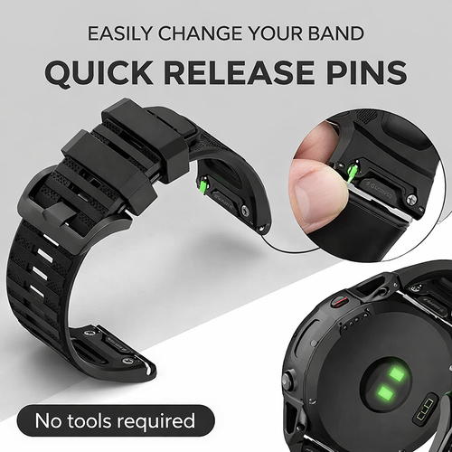 Sized Silicone Replacement Band for Garmin Fenix - image 7