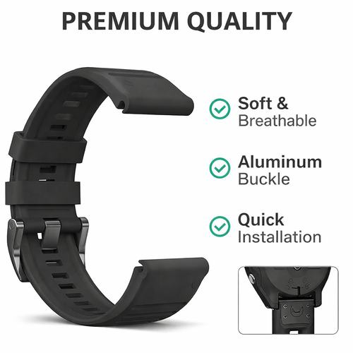 Sized Silicone Replacement Band for Garmin Fenix - image 5