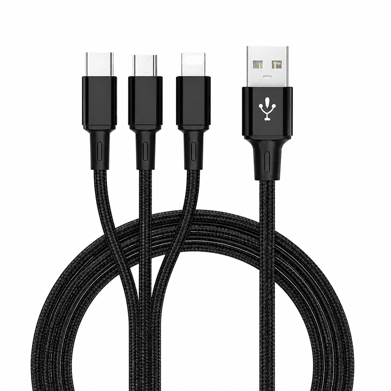 3 in 1 Multi USB Charger Charging Cable Cord For iPhone USB TYPE C Android Micro – clean white background main image